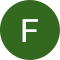 The letter f is in a green circle on a white background.