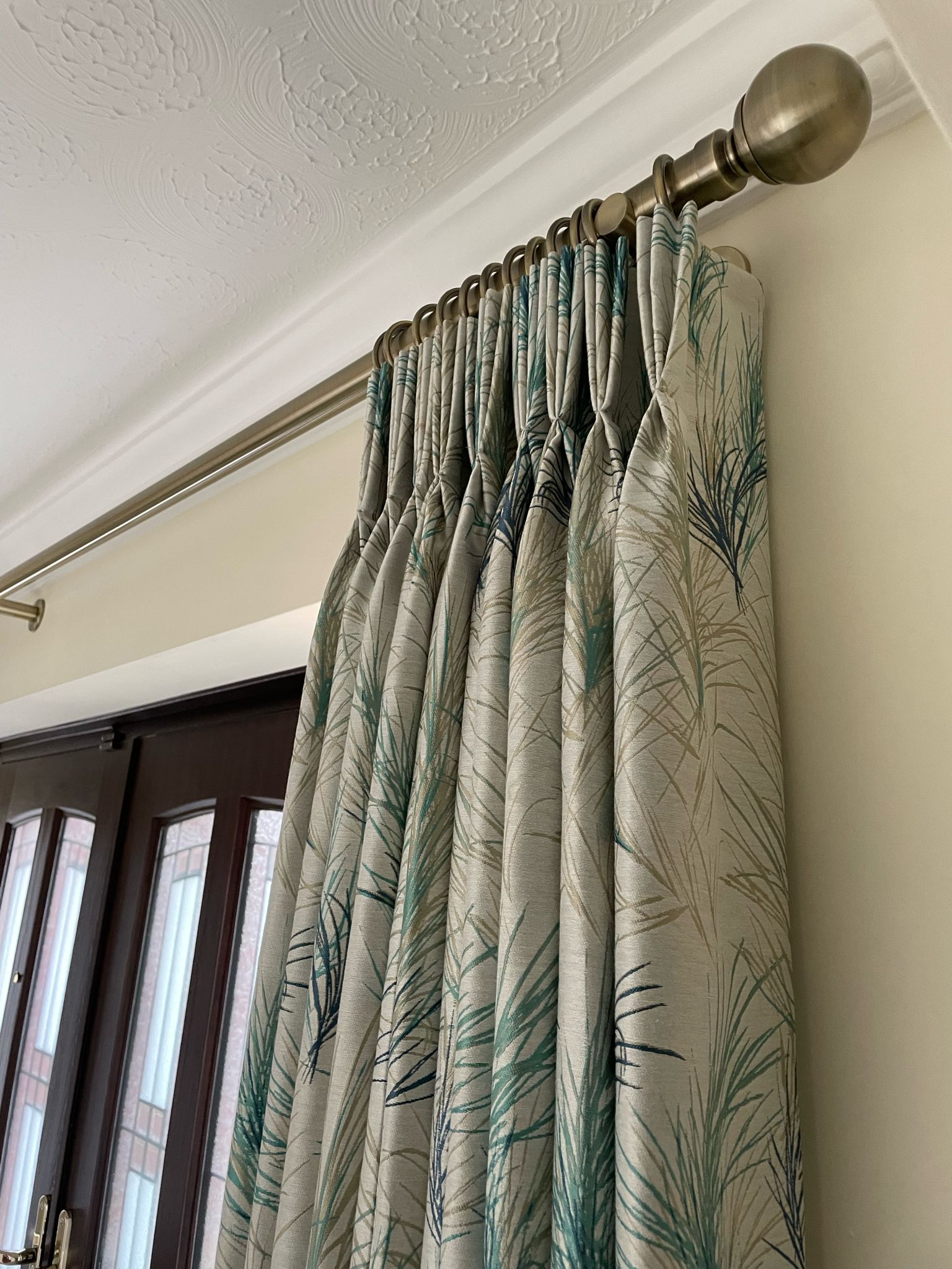 Triple pleat curtains