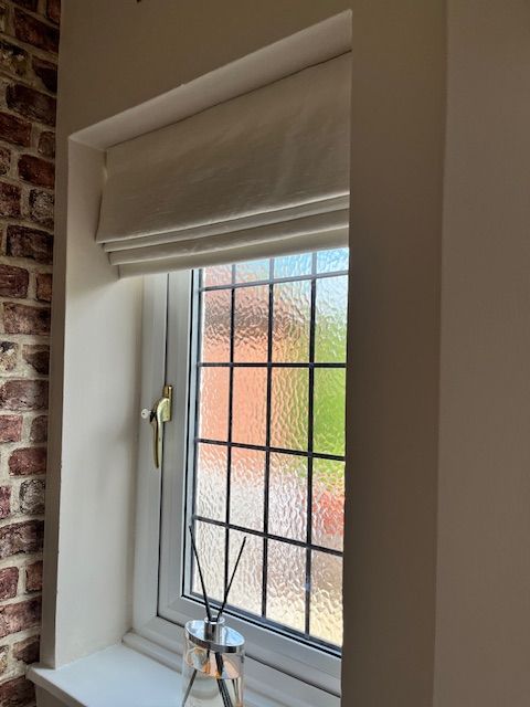 Ivory silk roman blind