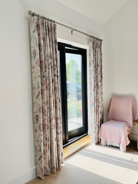 Twin pleat blackout curtains