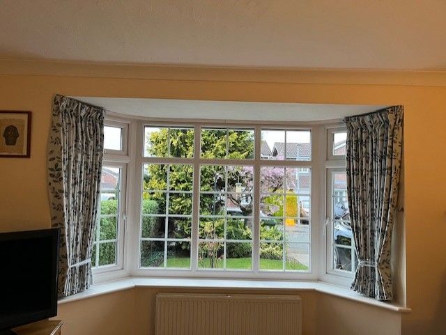 Floral curtains