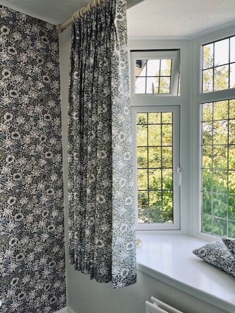 Triple pleat curtains