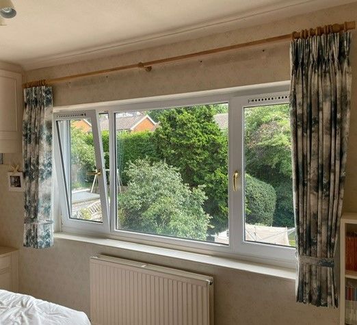 Blackout triple pleat curtains