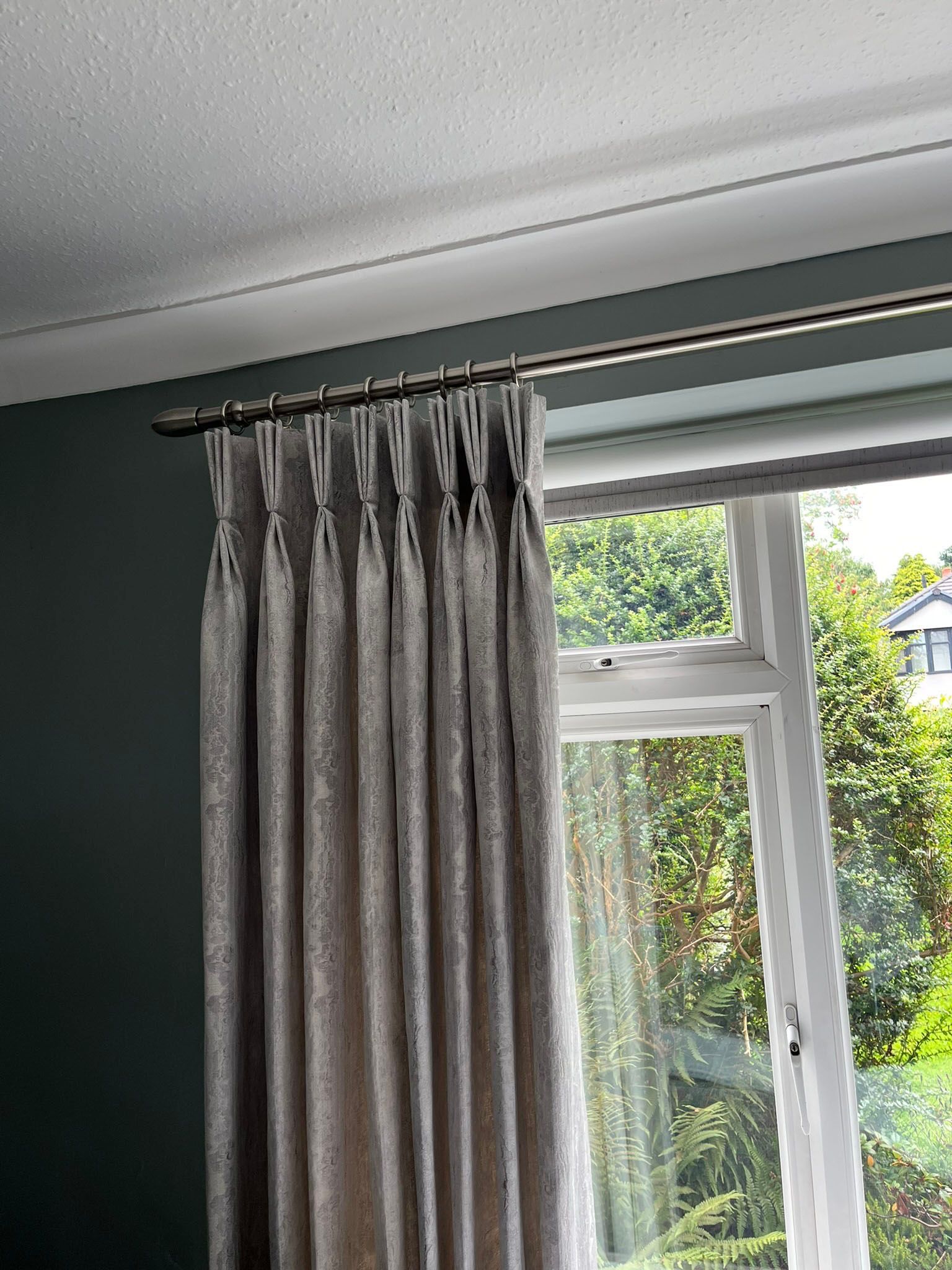 Triple pleat dress curtains