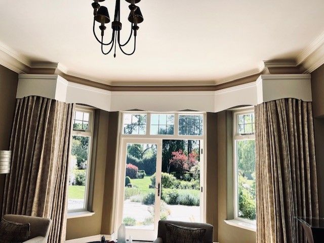 Single pleat interlined curtains