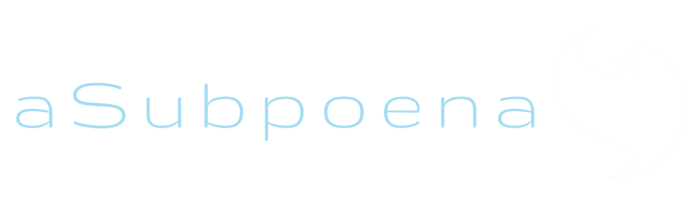 A subpoena logo on a white background