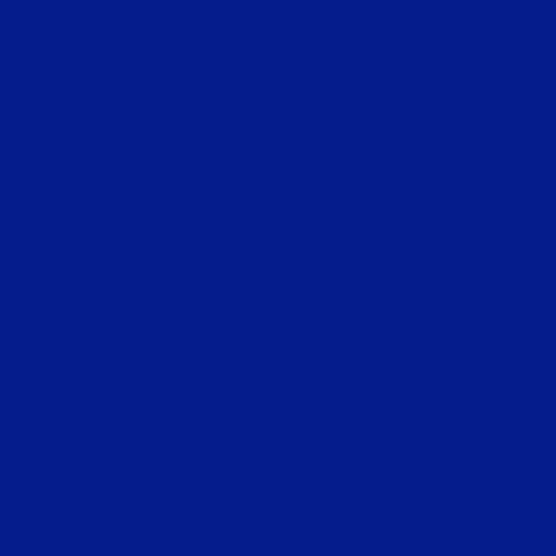 Solid blue background.