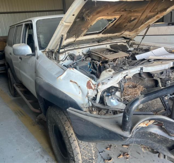 a smashed up car — Panel Pro Smash Repairs in Wodonga, VIC