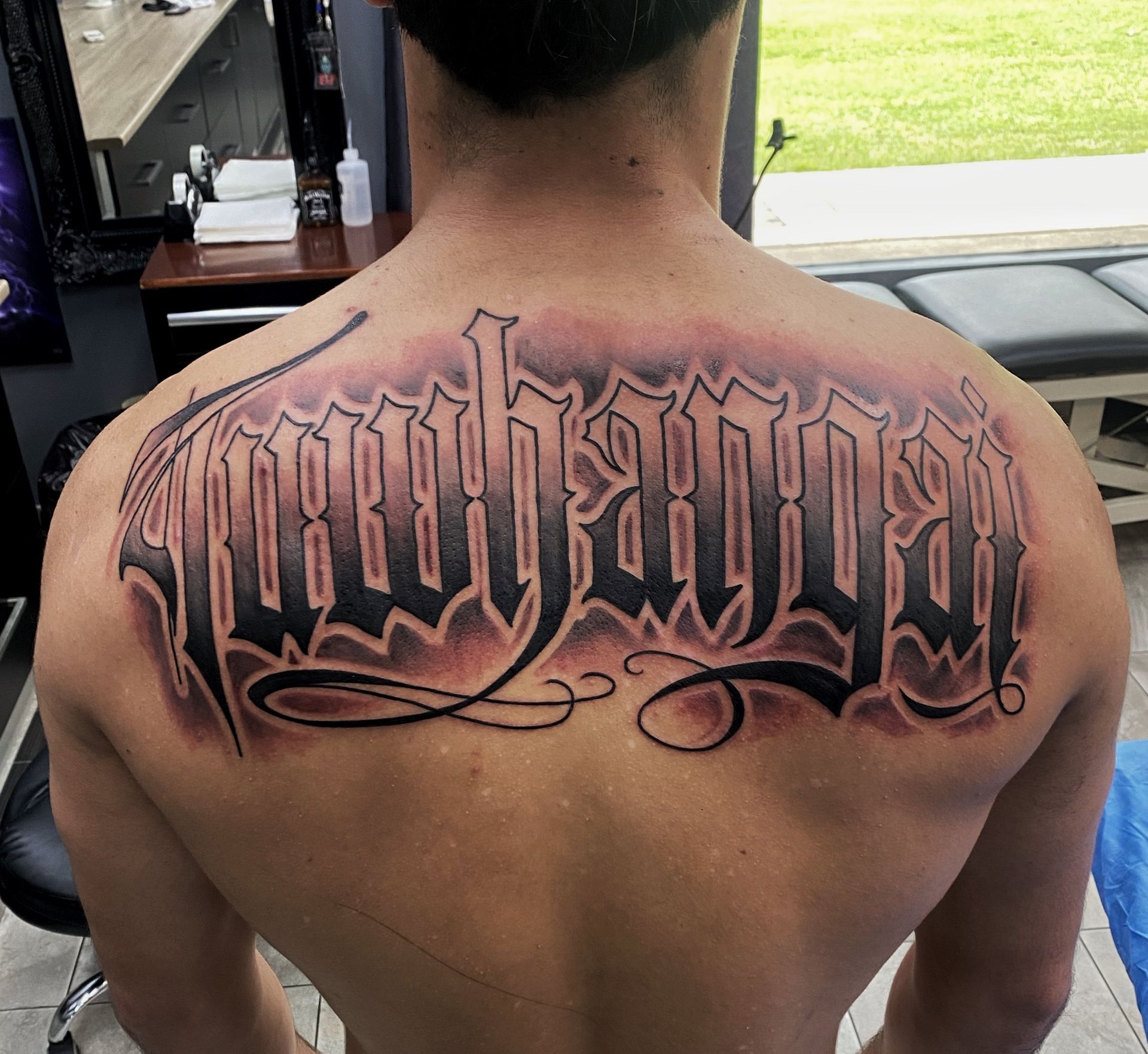 Tattoo of the word 