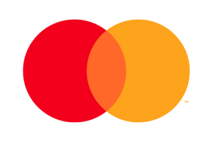 Mastercard logo: overlapping red and orange circles.