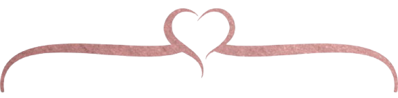 A pink ribbon with a heart in the middle on a white background.
