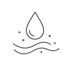 Water droplet with ripples representing light refreshment