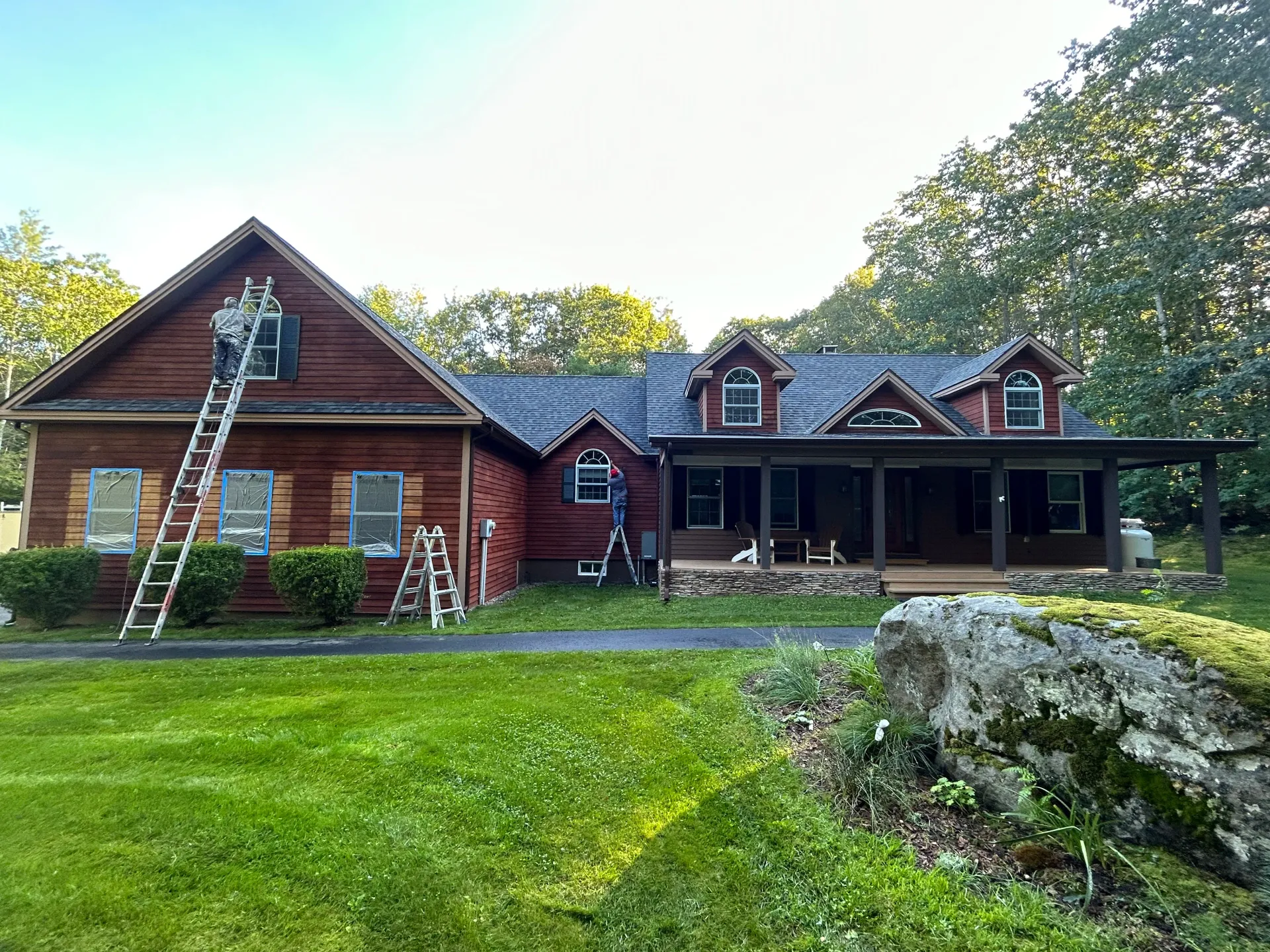 Before Photo of exterior painting project done by JM Painting and Home Improvement in Georgetown, Maine