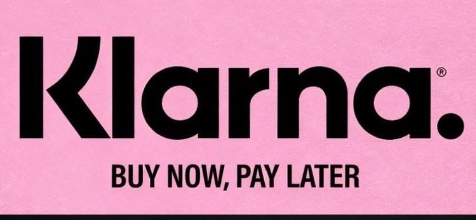 Klarna logo on pink background with slogan “BUY NOW, PAY LATER”