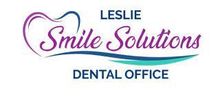 The logo for leslie smile solutions dental office.
