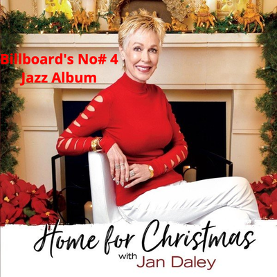 A woman wearing a fur coat and scarf is on the cover of the christmas song by jan daley