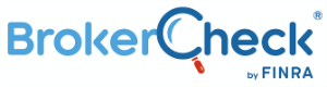 BrokerCheck logo: a magnifying glass on the