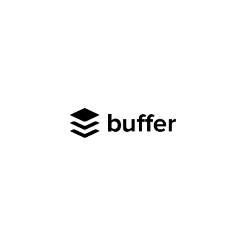 A black and white logo for a company called buffer.