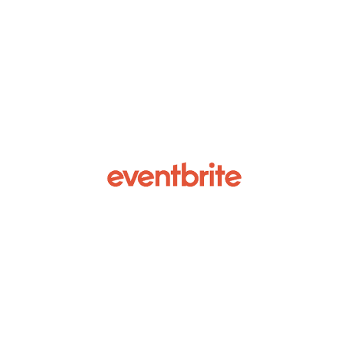 A logo for eventbrite is shown on a white background.