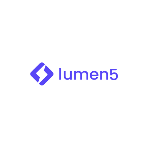 A purple logo for lumen5 on a white background.