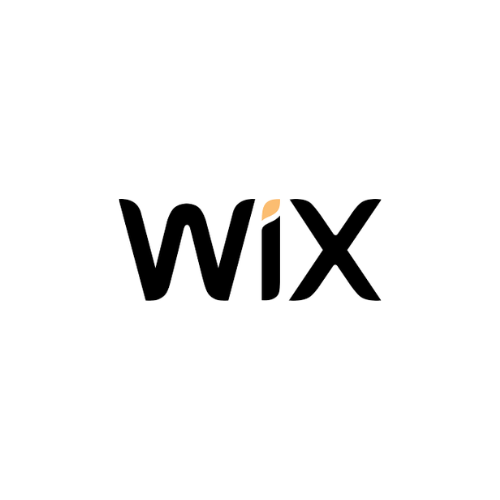 The wix logo is black and yellow on a white background.