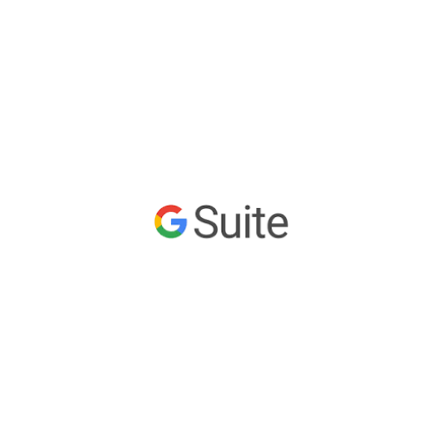 The g suite logo is on a white background.