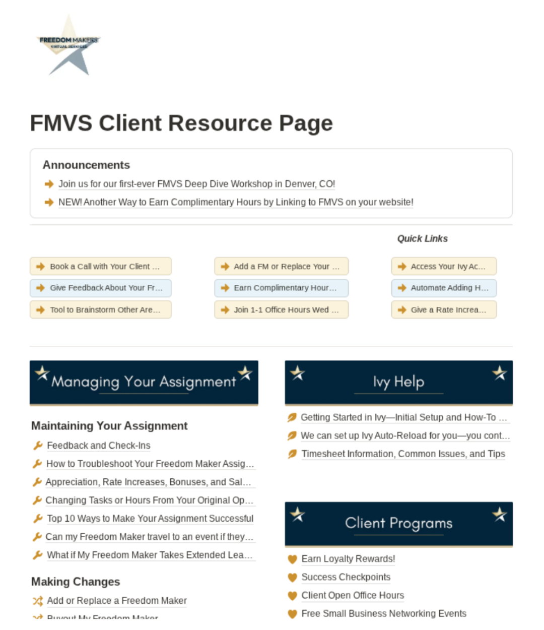 A screenshot of the fmvs client resource page.