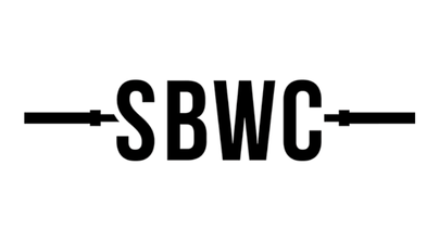 SBWC logo: Bold black text flanked by horizontal lines.