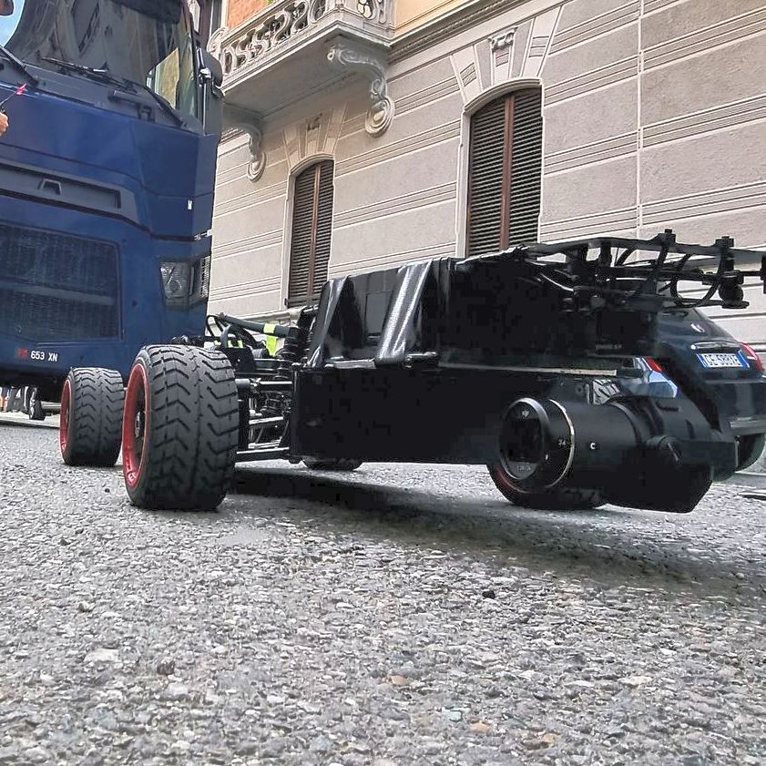 WarpCam® mounted on a low-profile RC camera vehicle.
