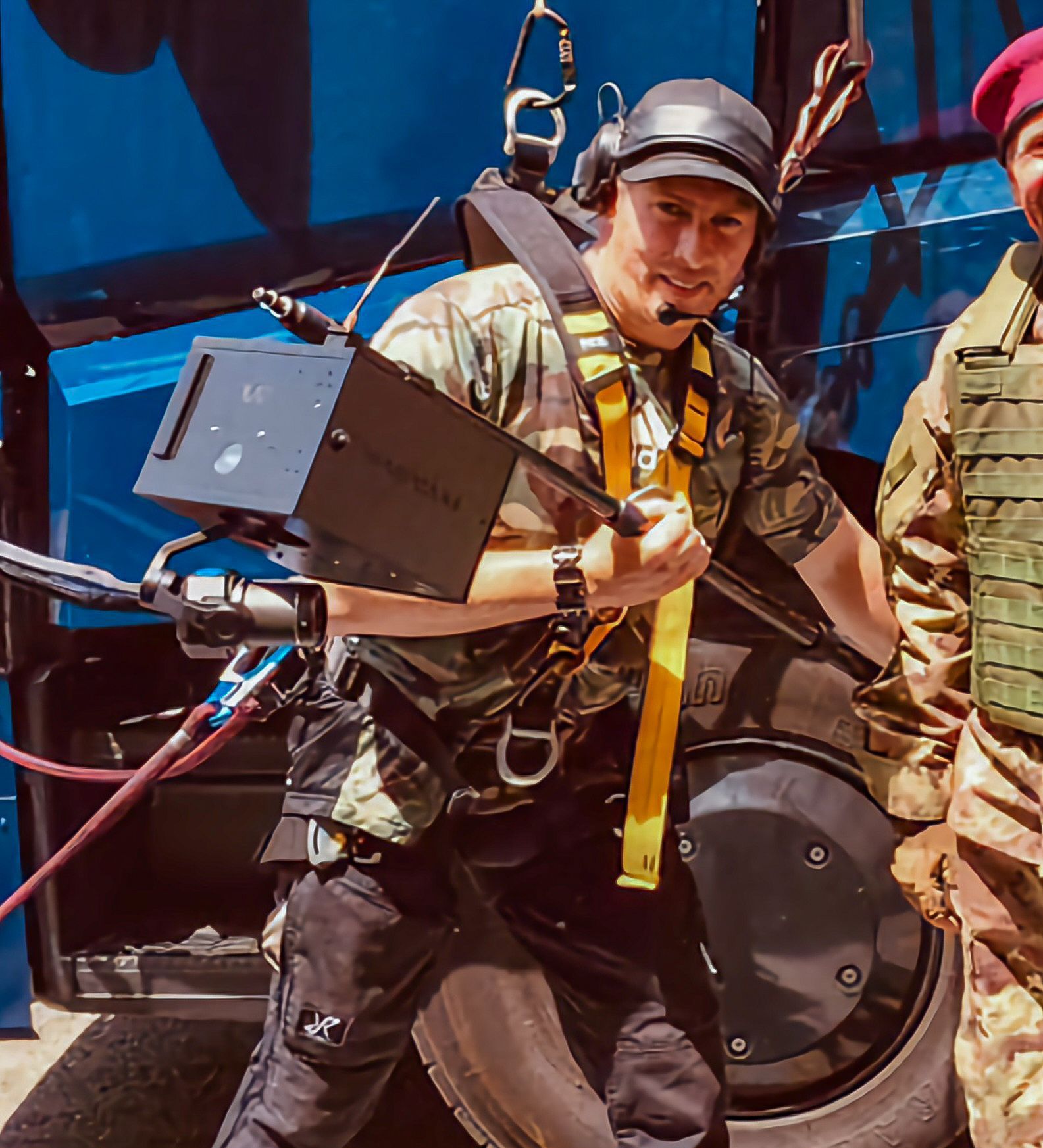 Ferdi Fischer prepares to film with WarpCam® on the Fast X set.