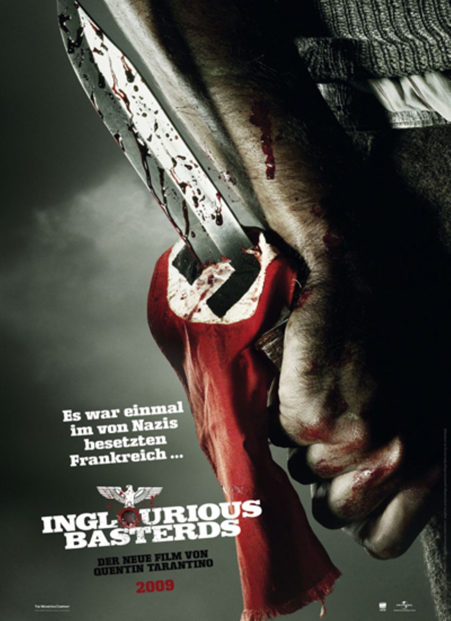 Poster for 'Inglourious Basterds' featuring daring stunts performed by Ferdi Fischer.