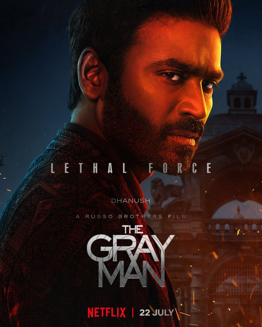 Latest poster for 'The Gray Man' showcasing stunt and WarpCam® operations by Ferdi Fischer.