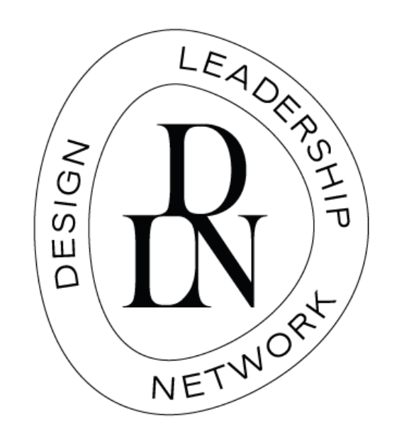 The leaders of design council logo is a blue circle with a circle in the middle.