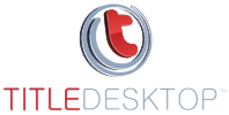 A logo for a company called title desktop