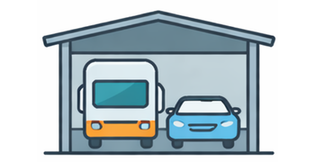 covered boat and rv parking