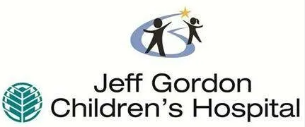 The logo for jeff gordon children 's hospital
