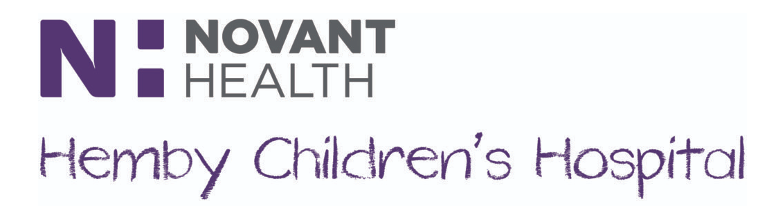 The logo for novant health hemby children 's hospital
