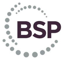Le mot bsp est entouré de cercles sur fond blanc.