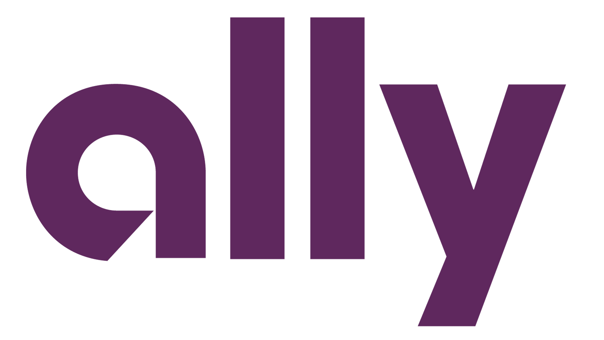 The ally logo is purple and white on a white background.