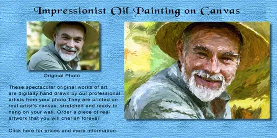 Impressionist oil painting digital art