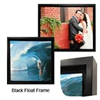 Float frames for single aluminum prints