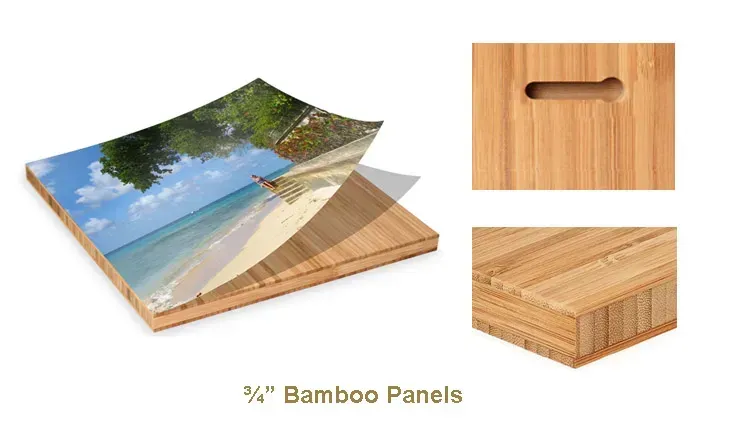 3/4  bamboo panels