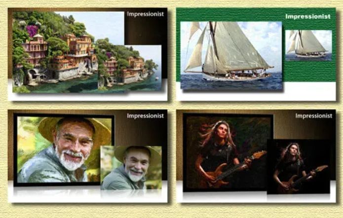 Impressionist oil painting digital art