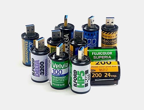 usb sticks and film rolls