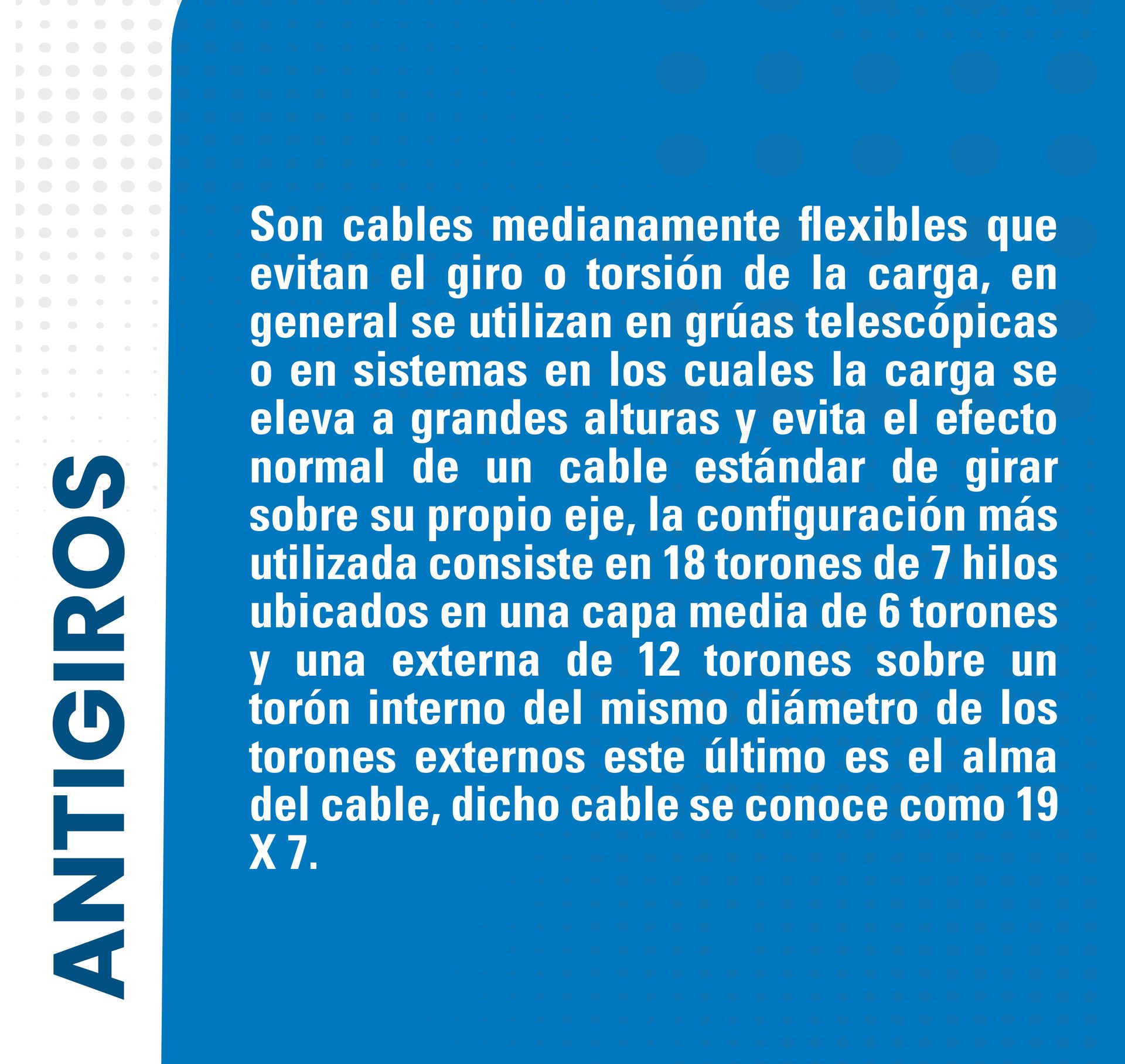 Cables de acero, eslingas y cadenas