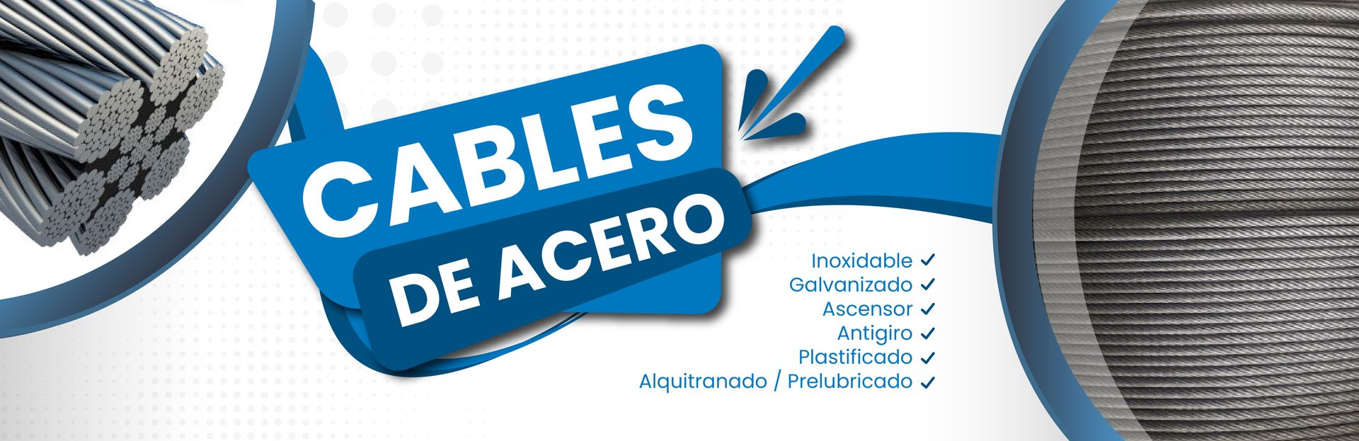 Cables de acero, eslingas y cadenas
