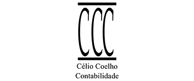 A black and white logo for celio coelho contabilidade