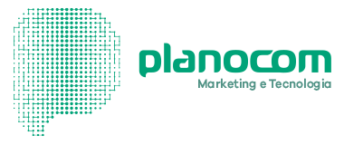 A logo for a company called planocom marketing e tecnologia