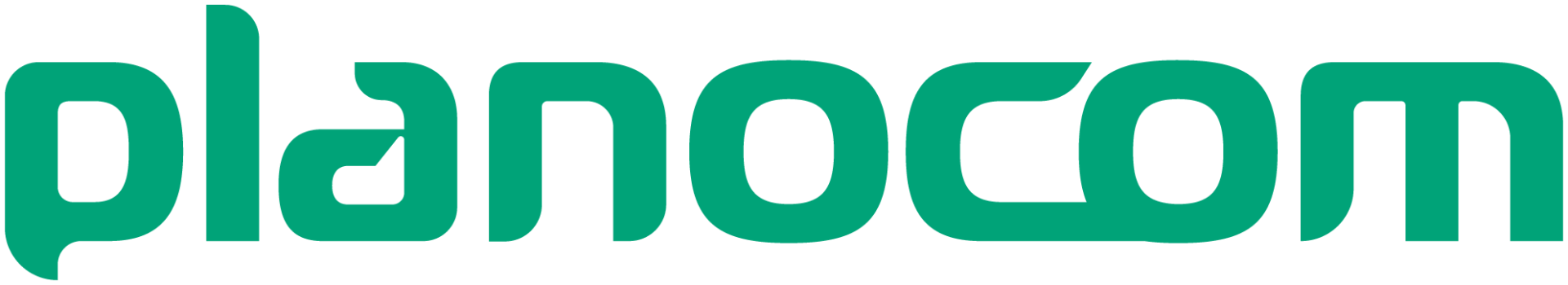 A palavra planocom está escrita em letras verdes sobre fundo branco.