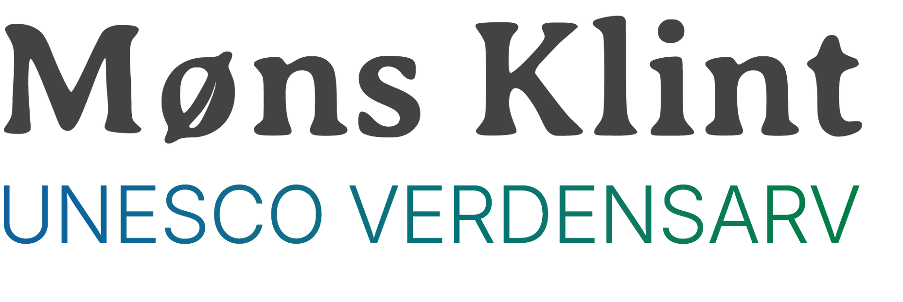 Måns Klint-logo med blå tekst